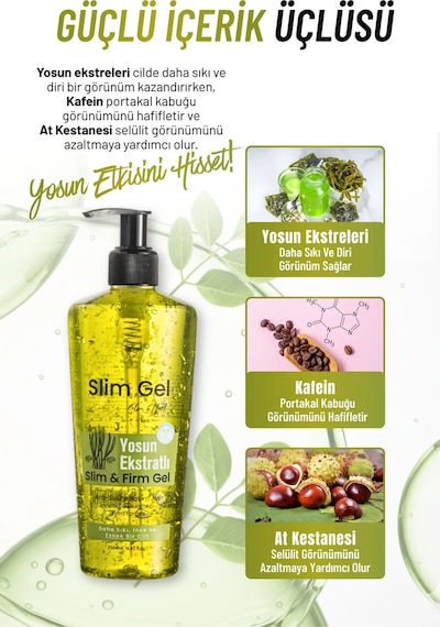 Yosun Özlü Ekstra Slim Jel Selülit & Çatlak Karşıtı, Bölgesel İncelme Ve Sıkılaştırıcı Etki