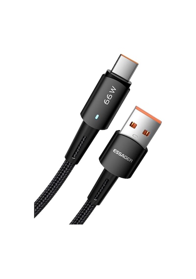 Premıum Örgü Kopmaz Kablo 1metre 6a 66w Usb To Type-c Şarj Kablosu Data Kablosu Akım Koruma
