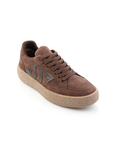 Bambi Kahve Süet Kadın Sneaker K01791073872 Kahve Rengi