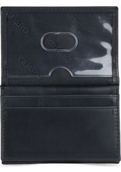 Guard Antik Siyah Hakiki Deri İkiye Katlı Mini Boy Kredi Kartlık - Grd260404wt1050 Diğer