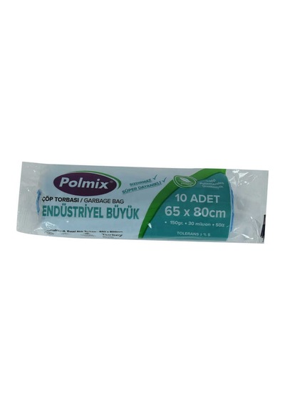 Çöp Torbası Büyük Boy 65x80cm 150gr 30mikron 50lt Mavi Rulo 10 Adet