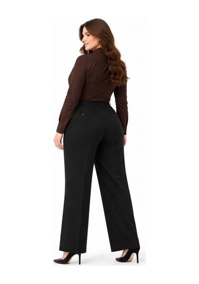 Kübra Kadın Boru Paça Kumaş Pantolon Bgl-st05386 Siyah