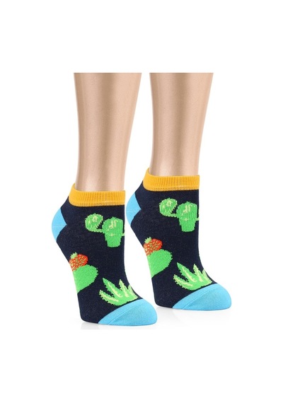 Ozzy Socks 5 Çift Eğlenceli Desenler Kadın Patik Çorap Ozzyp005-36 - 40 Çok Renkli
