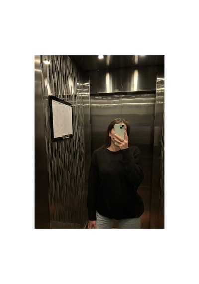 Maison Velora Kadın Siyah Bisiklet Yaka Oversize Basic Triko Kazak Siyah 923600247 Siyah