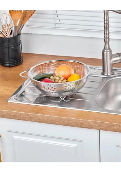 Cooker Yk1426 Çelik Süzgeç 22 Cm Gri
