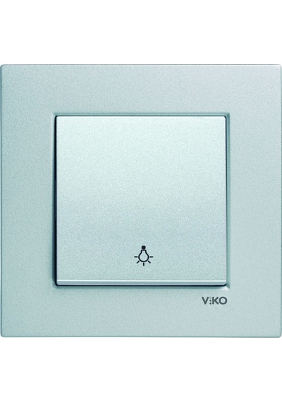 Viko Artline Novella Gümüş Light Yaylı Anahtar Çerçeveli
