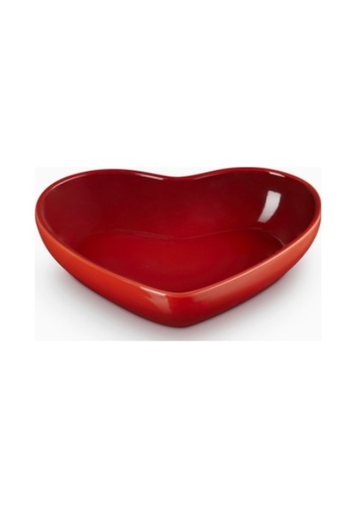 Le Creuset Kalp Formlu Lüks Sunum Şıklığı Seramik Kase 20 Cm Kırmızı