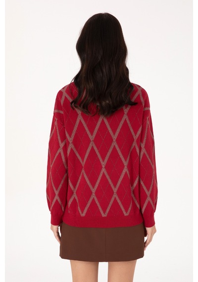 U.s. Polo Assn. Kadın Kazak /triko 50310063-vr104 Koyu Frambuaz/dark Raspberry