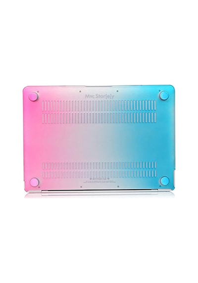 Macbook Air 13 İnç Kılıf A1369 A1466 Uyumlu Pembe Mavi Geçişli Hard Case Sert Koruyucu Kapak Gradient Ombre Laptop Case 2010-2017 Rainbow 01 Belirtilmemiş
