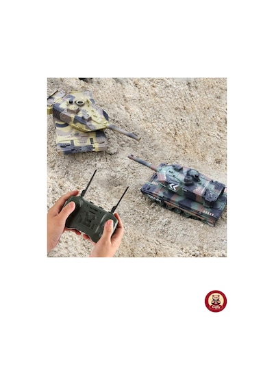 Oyuncak 2.4 Uzaktan Kumandalı Su Bombası Atan Tank Buharlı 1200 Şarjlı Sesli Gövdesi 360 Hareketli Gövde Sarı