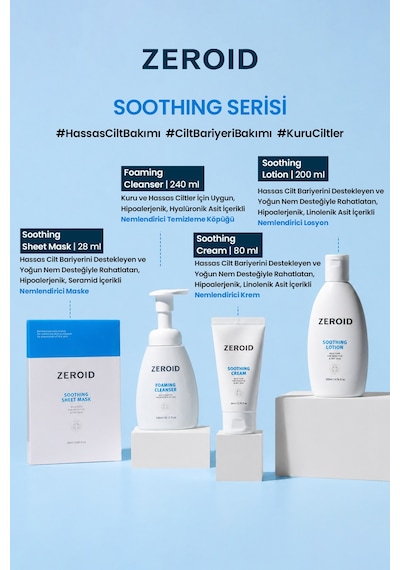 Hassas Cilt Bariyerini Destekleyen Ve Nem Desteğiyle Rahatlatan Losyon Zeroıd Soothing Lotion