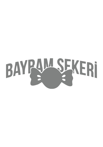 Bayram Şekeri Araba Sticker 17x17 Cm Gri