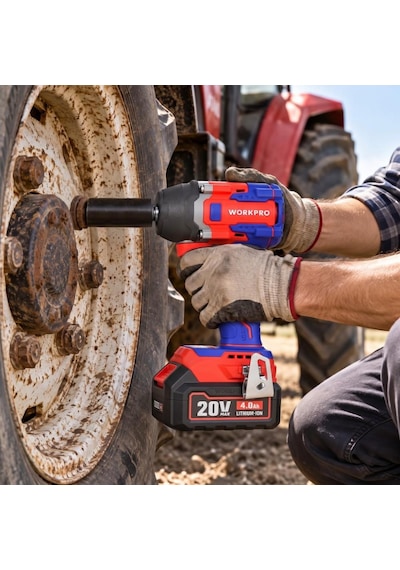 Workpro Wp390228 20volt 4.0ah. Li-ion 1/2 360nm Çift Akü Kömürsüz Profesyonel Şarjlı Somun Sıkma