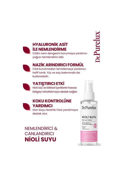 Nioli Suyu İntim Genital Koku Önleyici+yatıştırıcı+hyaluronik Asit & Kolajen Tonik Mist