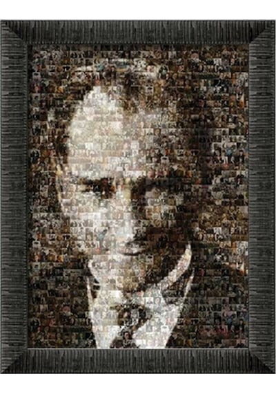 Mustafa Kemal Atatürk Kolaj Puzzle 1000 Parça Çerçeveli Puzzle
