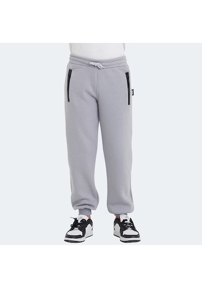 Slazenger  LAMIS Çocuk Fermuar Cepli Taş Gri Eşofman  Altı