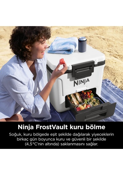 Ninja Frostvault Tekerlekli Cooler 28 Litre - Beyaz