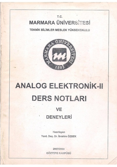 Analog Elektronik Ders Notları ve Deneyleri  2