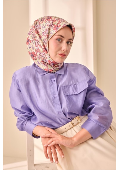 Silk Home Twill İpek Eşarp 11477-03 Ekru, Çliek Kırmızısı, Krem, Su Yeşili, Mor, Siyah