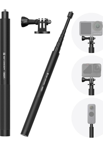 K&f Concept Görünmez Selfie Çubuğu 153 Cm Insta360 X3/x4/x5 Uyumlu