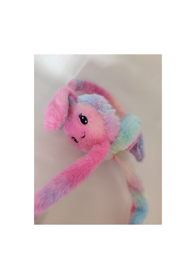 Sesli Hareketli Peluş Kulaklık Hedıyeli Epoksi Kitap Ayracı Mor Mor