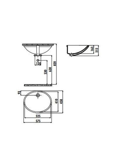 Creavit 40 x 52 CM Tezgah Altı Lavabo Tp205