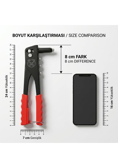 Transformacion Profesyonel Perçin Tabancası Seti - 40 Yedekli Perçin Ve Değiştirilebilir 4 Uçlu Çelik Gövde 425303