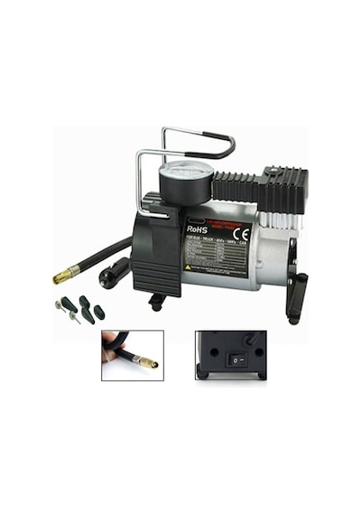 Oto Çelik Metal Hava Kompresörü Lastik Şişirme Araç Çakmaklı 12v