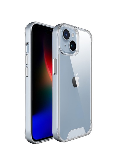 Bix Apple Uyumlu iPhone 15 Nebula Aqua Transparan Ultra Şeffaf Kılıf Çizilmeye Dayanıklı Tam Kapsamlı Koruma