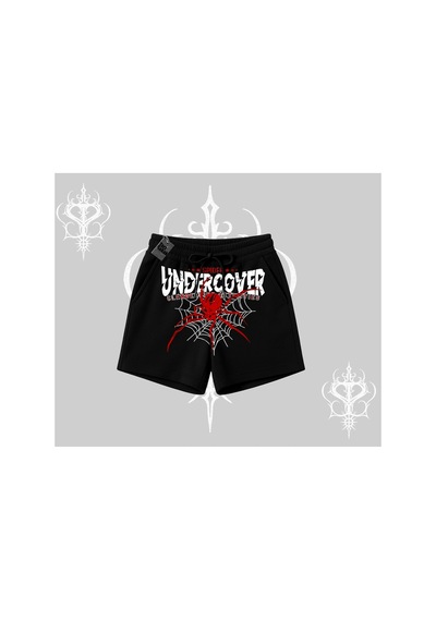 Tarzsokak Beyaz Şort Spider Undercover Siyah