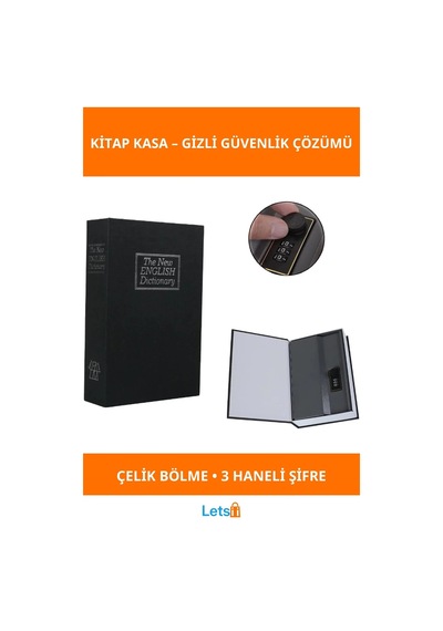 Güvenli Şifreli Kitap Kasa Gizli Saklama Kutusu 1 Adet