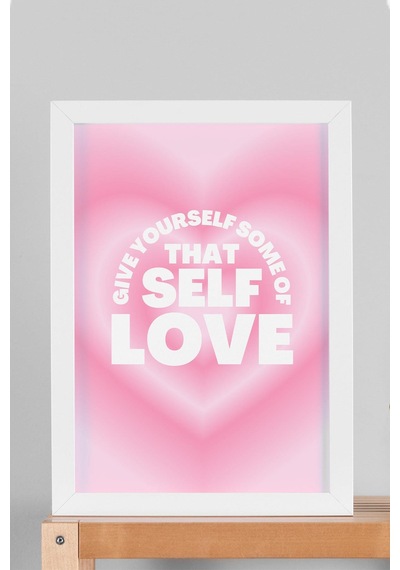 Self Love Çerçeveli Tablo Aura Enerji Renkleri - Öz Sevgi