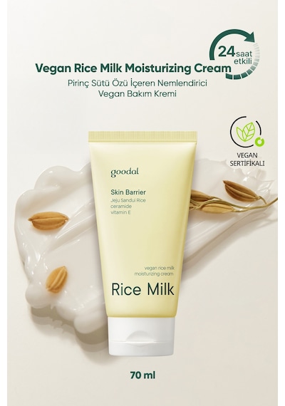 Pirinç Sütü İçerikli, Besleyici Nemlendirici Bakım Kremi Goodal Vegan Rice Milk Moisturizing Cream