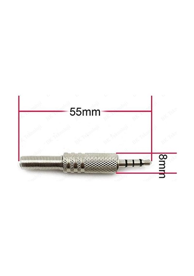 3.5mm 4 Kutuplu Stereo Jak Fişi Ses Kulaklık için Lehim Konektörü