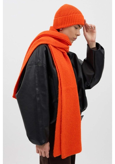 Buly Fitilli Örme Atkı Orange