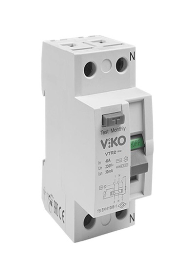 Viko Vtr2-4030 2 40a 30 Ma Kaçak Akım Koruma Rölesi