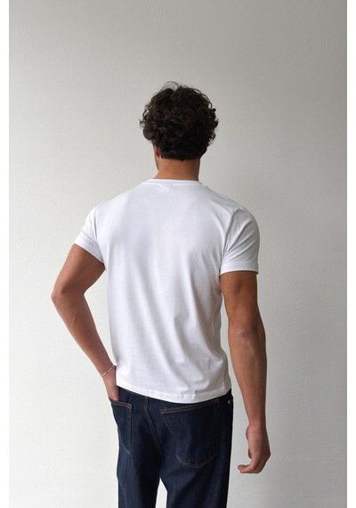 Flaw Atelıer Basic Slim Fit Beyaz Tişört-29508