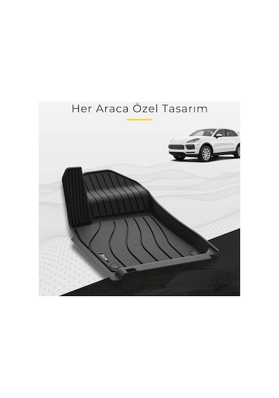 Porsche Cayenne 9y0 2018-2026 Araca Özel Tpe Paspas Seti