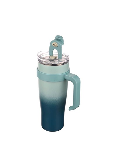 Essence Pipetli Paslanmaz Çelik Termos Bardak - 1000 Ml Lacivert - Mavi