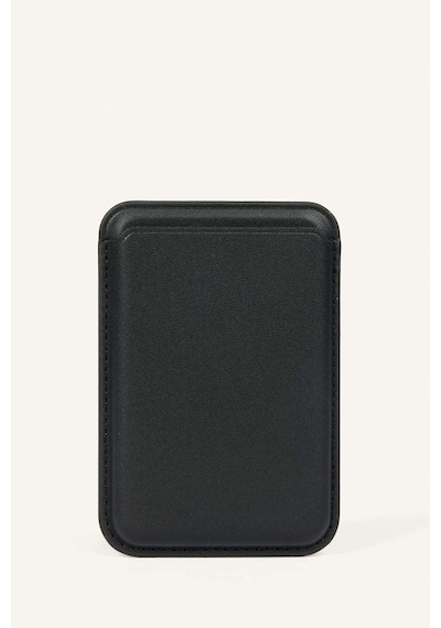 Defacto Magsafe Unisex Suni Deri Siyah Kartlık I6568axnsbk27 Siyah-bk27