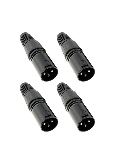 Hepa Merz Sfc - M21 - 4x Canon Erkek 3 Pinli Xlr Siyah Konnektör 4 Adet