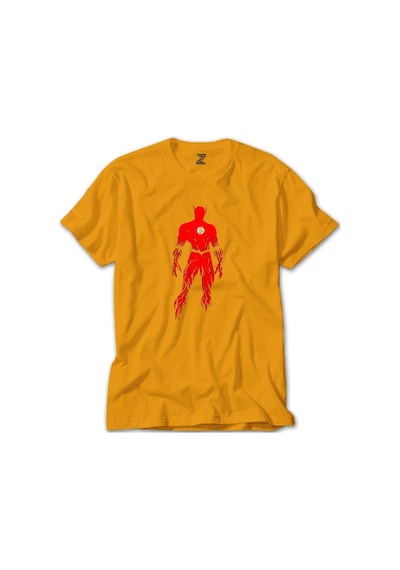 Flash Grunge Sarı Tişört-Sarı