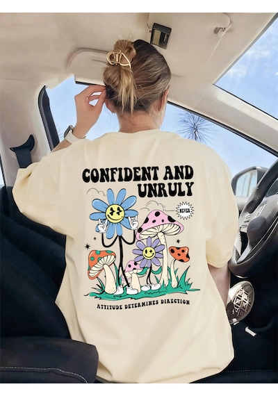 Noıssey Urban Pop Graphic Kadın Tişört Koleksiyonukod 5612 Bej