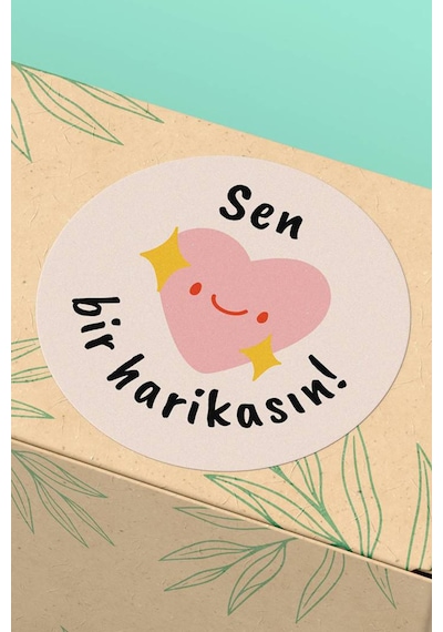 Sen Bir Harikasın Sticker 3x3cm St2326 Çok Renkli