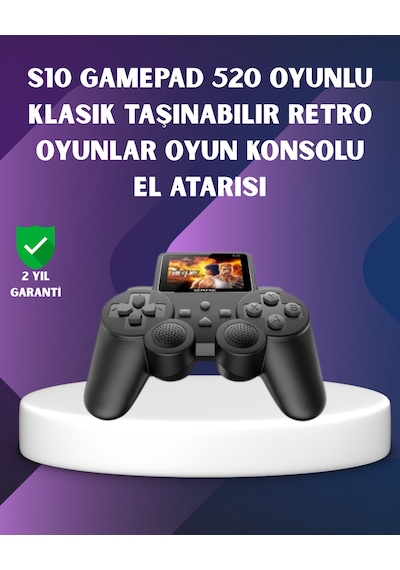 500 Dahili Oyunlu Taşınabilir Retro El Konsolu-2.4 İnç Renkli Ekranlı - Lisinya