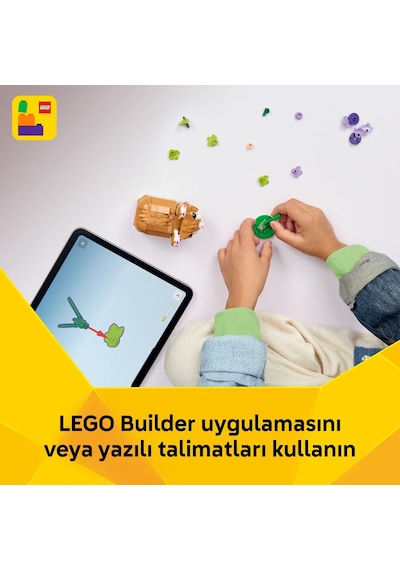 LEGO® Creator 3’ü 1 Arada Sevimli Hamster ile Çiçek 31376 – 7 Yaş ve Üzeri Çocuklar için Yaratıcı Oyuncak Yapım Seti (166 Parça)