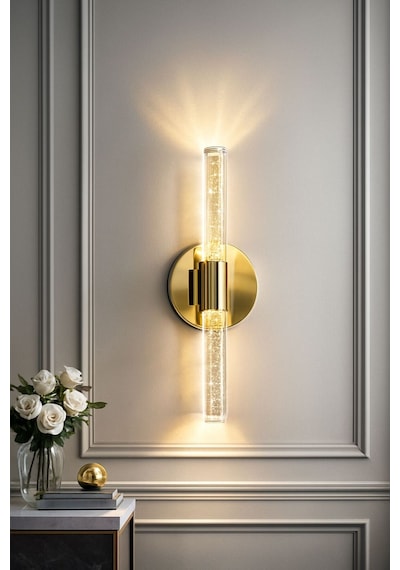 Bhbackhome Bubbleflux Medium Şık Tasarım Modern Ledli Aplik 31 Cm Gold Elektrikli Altın