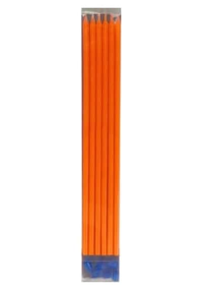 Fosforlu Turuncu Çubuk Mum 20 Cm 6 Adet 50 x 22