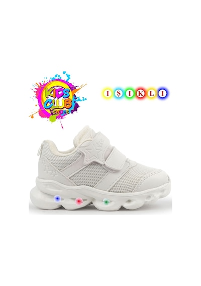 Cool 25-caty Işıklı Ortopedik Taban Bebek Spor Ayakkabı Beyaz