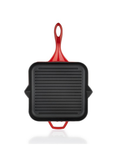 Schafer Guss Chef Döküm Kare Grill Tava 28x28cm-1 Parça-kırmızı Kırmızı